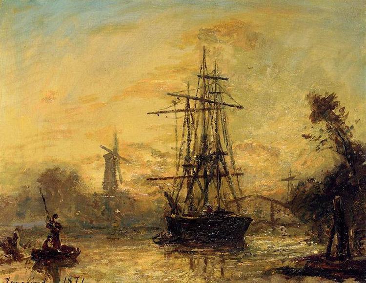 Johan Barthold Jongkind Rotterdam, oil painting image